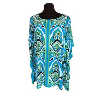 JM Collection Colorful Slit Sleeves Oversized Overlay Tunic